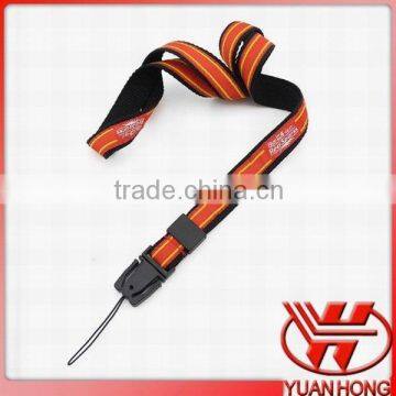 Custom flat double lanyard with cell phone holder for mobile phone