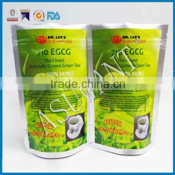 resealable plastic food packaging bag 250g matcha /stick packaging tea bag