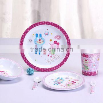 Cute design baby melamine coffee tea cup plate dinnerware sets