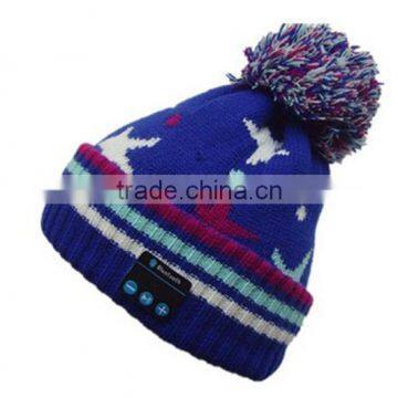 Premium Outdoor Wireless Bluetooth Beanie Hat Cap Pom Pom with Stereo