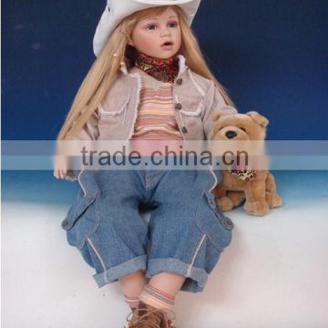 36'' Hard plastic Country girl Doll