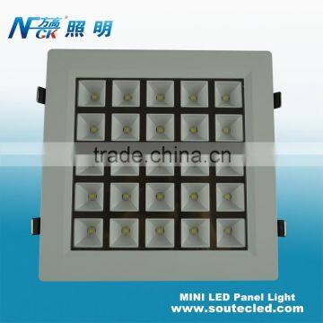 6000-6500K Indoor Ceiling Led Grille Light 25w High Power Led Grid Light for Office School Hospital