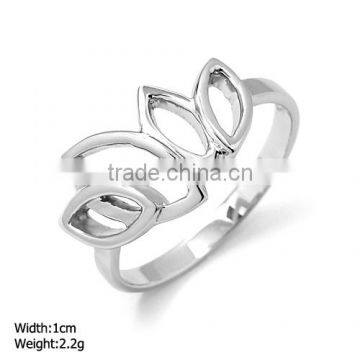 JZ-377 Lotus Flower Shape Ring in 925 Sterling Silver Jewelry Fashion Ring Design