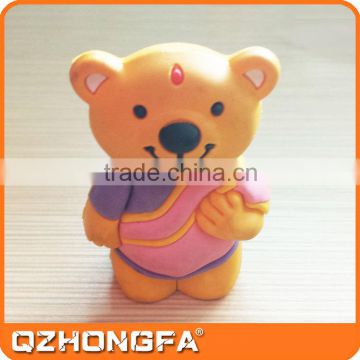 promotional gifts soft rubber bear shaped keychain