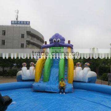 Big inflatable octopus pool slide