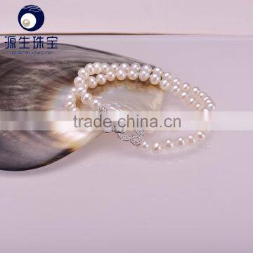 Fashion Elegant Fresh Water White Color Real Pearl Bracelets for Women