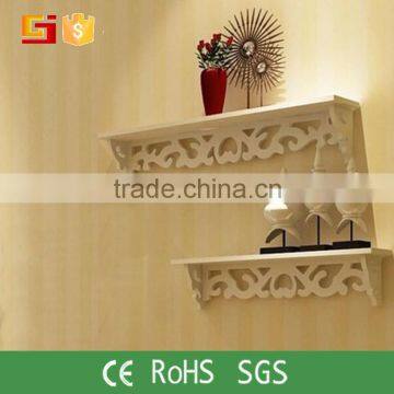 White Wood Exquisite Design Wall Floating Shelf Display Shelf Unit Home photo-3