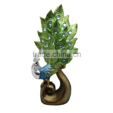 Luxurious Home Decor Items Silver-Electroplating Peacock Statues