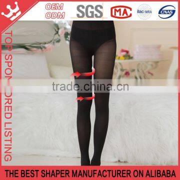 Plain black sexy snagging resistance business woman office pantyhose / tights K126