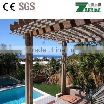 outdoor Non poisonous,Comfortable,Long use life ecological wood plastic composite wpc pergola&gazebo