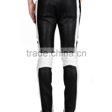 Buy Lambskin Leather Trousers Online for a Refreshingly Youthful Update to Your Wardrobe. Customized Fit and Contrast Panels photo-2