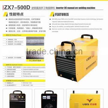 Super Quality Igbt Inverter Manual Arc Welder Machines dc Welding Machine ZX7-500D photo-6