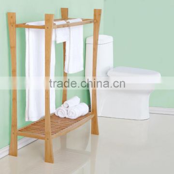 Towel Stand 100% natural bamboo towel holder rack for bathroom