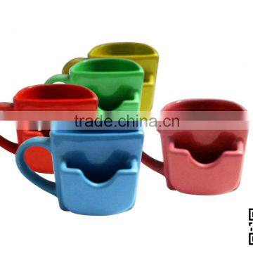 Hot selling biscuit mug with different colors