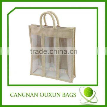 Wholesale jute bags wine bottle bags