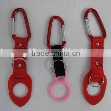 red bottle hanger with carabiner