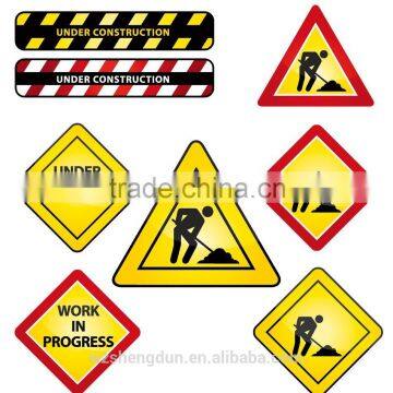 Reflective Aluminium Construction Safety Signs for Road Work Safety