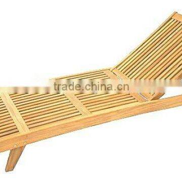 Sun Lounger Chairs Solid Teak Wood Bali Garden Furniture NFG11