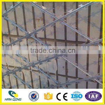 75mmX150mm diamond hole galvanized welding razor barbed wire mesh fence