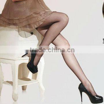 2015 Silk thin sexy girls alluring black tube pantyhose tights