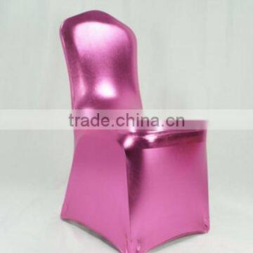 Purple metallic spandex chair cover for sales