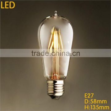 High Brightness 220V E27 LED Bulb Light ST58 6W Vintage LED Bulb