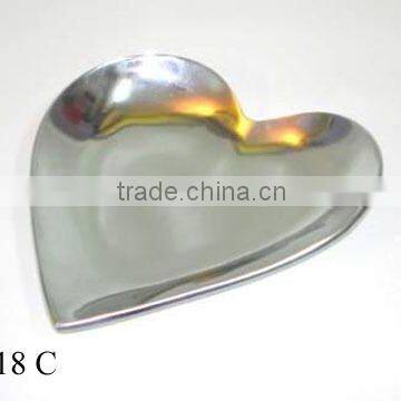 Aluminium Heart Mirror Polish Bowl.