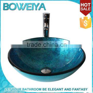 Round Shape Solid Surface Blue Color Commercial Restaurant Cheap Sinks