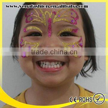 rhinestone kids eco friendly glitter face stickers, face art stickers                        
                                                Quality Choice