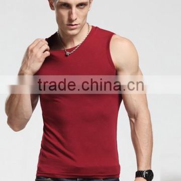 High quality custom design 100% Cotton Fabric cool men tank top