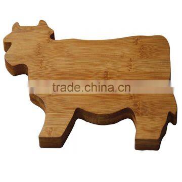 OX shape animal bamboo Cutting board in top sale