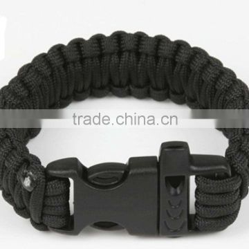 Weave Cord Survival Bracelet Black