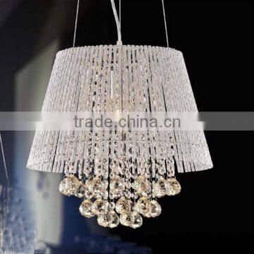 Aluminium Bar Shade Crystal Pendant light Ceiling light Led Chandelier