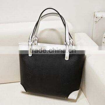 153 Fashion new women genuine leather handbag shoulder bag black large tote satchel