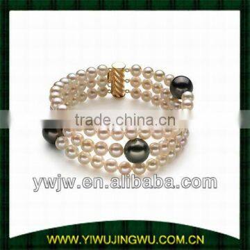 Natural multi layer pearl beads bracelet (JW-G6069)