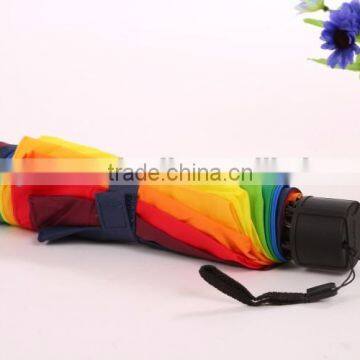 China Supplier Advertising Product High Quality Rainbow Umbrella Folded
