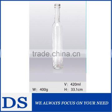 Wholesale high quality transparent ice wine glass bottle