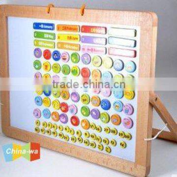 2012 beech wood magnetic calendar and drawing board toy set