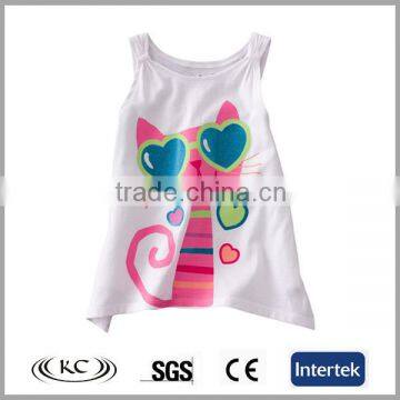 high quality trendy China 100% organic cotton customized kids camisole