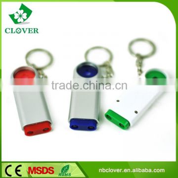 Promotional 2 led ABS material mini keychain led flashlight wholesale