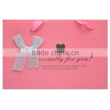 Colorful Ribbon Multiple Sizes Paper Bag For Gift