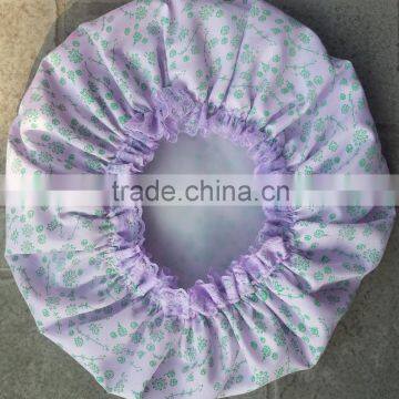 cheap fashion hair fabric colorful printed custom shower cap