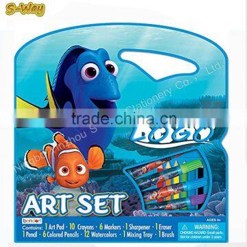 Character Art Tote Activity Set,Watercolor print for kids