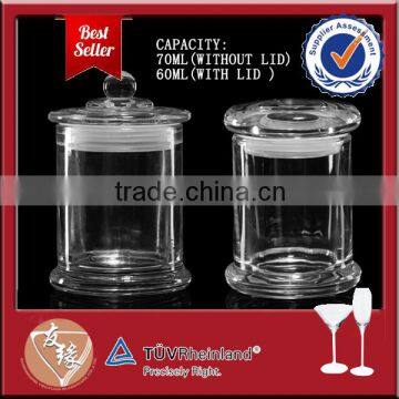 Lovely home decoration storage glass airtight jar wholesale