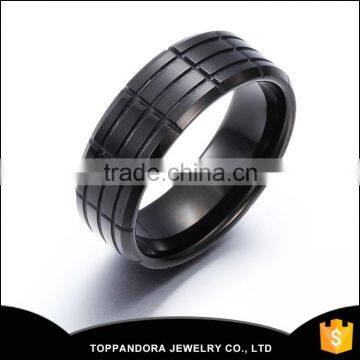 newest ring brushed surface stainless steel natural stone ring