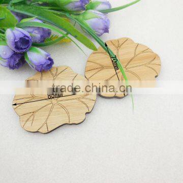 Natural Bamboo Lotus Cup Coffee Drink Coaster photo-3