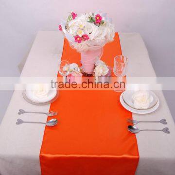 2015 Orange Fancy design dinning satintable runner for round table