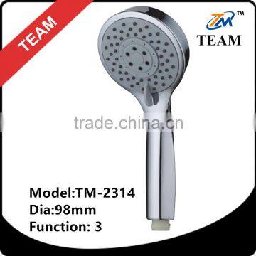 TM-2314 bathroom shower accessory 3 function spa shower plastic chrome rain hand shower