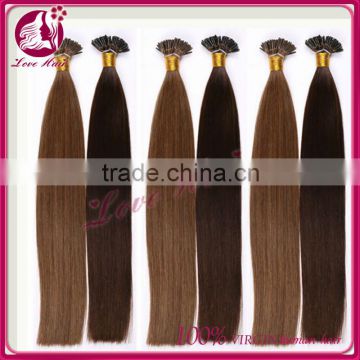 Top quality fashion silky straight hair keratin fusion tip 100% remy human hair extension