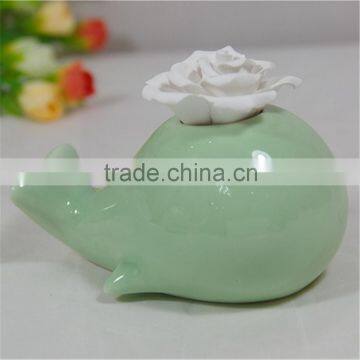 2016 New Design Ceramic Aroma Pot With Flower Set photo-2